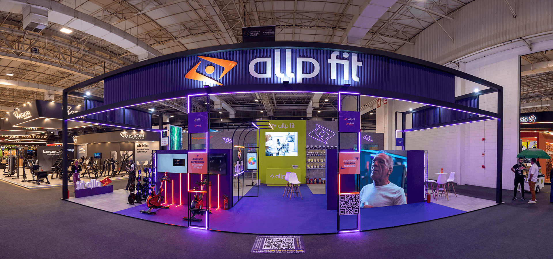 Estande Allp Fit em feira